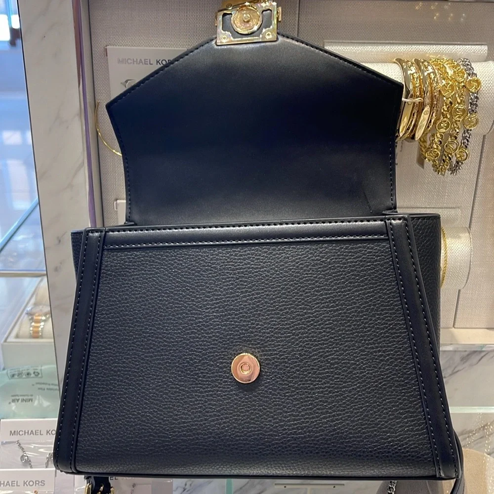 Michael Kors Whitney Medium Leather Flap Satchel Shoulder Crossbody Bag
Black - Picture 11 of 16